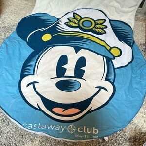 Disney Cruise Line Castaway Club Mickey Mouse Beach Towel Blanket